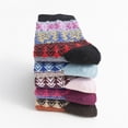 thumbnail image 6 of Dress Choice 5 Pairs Womens Wool Socks Vintage,Womens Winter Soft Crew Warm Soft Socks Thick Knit Cozy Casual Socks for Women Gifts Mixed Color, 6 of 8