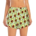 thumbnail image 4 of Lsque Avocado Printed Women's Running Shorts with Liner Pockets,Elastic Quick Dry Workout Athletic Gym Yoga Shorts,Womens High Waist Shorts-Large, 4 of 9