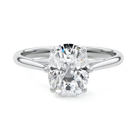 Dash Jewel Cushion Cut Excellent 2 Ct Diamond Ring For Women's - Silver 14k White Gold Over Rings - Solitaire Diamond Rings for Women's - Solo Stone Diamond Rings for Women's - Wedding Rings