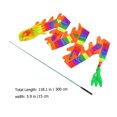 thumbnail image 2 of 1Pcs Assorted Color Dragon Dance Ribbon with Pole for All Ages Outdoor Activities, 2 of 9