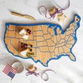 thumbnail image 5 of Cook with Color Bamboo Cutting Board, USA Map-Shaped Serving and Charcuterie Board, Americana, 5 of 5