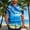 Shirts-2Blue, variant on LEKWK Hawaiian T-Shirts for Men Short Sleeve Collared Button Down Shirts Lightweight Floral Print Loose Fit Beach Party Vacation Wear Blue XXXL
