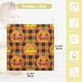 thumbnail image 2 of Dreamtimes 3 PCS Pumpkin Cartoon Plaid Baby Muslin Washcloths, Retro Halloween Pattern Face Towel Burp Cloths Ultra Soft Absorbent Cotton Bath Wipes Towels for Newborn Boys Girls, 2 of 7