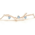thumbnail image 2 of ANGARA Natural Nature Inspired Round Aquamarine Tree Branch Bracelet in 14K Rose Gold for Women (Size-3mm) | March Birthstone, Anniversary, Jewelry Gift for Women | Natural Aquamarine Bracelet, 2 of 6