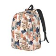 thumbnail image 2 of Naloa Canvas Backpack for Men Women Watercolor Plants Print Rucksack Casual Travel Daypack Large and Small Durable College Tote Satchel Bookbag for Teens, 2 of 8