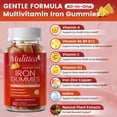 thumbnail image 2 of Multivitamin Gummies for Women w/ Iron, Iodine, Zinc, Folate, Daily Multivitamin Gummy w/ Vitamin A, C, B, D3, for Hair, Skin, Nails, Energy, Immune, Sugar Free-Pineapple Flavor, 120 Count, 2 of 7