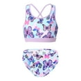 thumbnail image 3 of vastwit Girls 2 Piece Bathing Suit Criss Cross Bikini Tops with Bottoms Set for Beach Pool Party Butterfly 10, 3 of 5