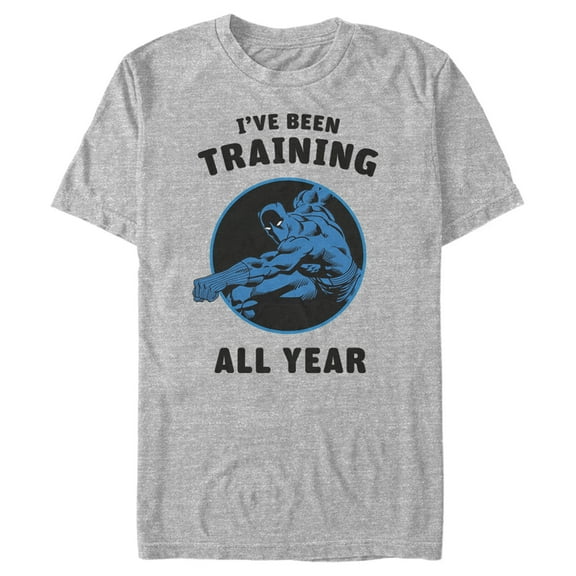 Men's Marvel Black Panther I've Been Training All Year Graphic Tee Athletic Heather 2X Large