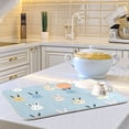 thumbnail image 6 of Yayeee Dish Drying Mat for Kitchen Counter 16"x18" Microfiber Absorbent Pad, Blue Rabbits, 6 of 7