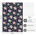 thumbnail image 2 of 2 Pcs Pioneer Flower Floral Print Pattern Kitchen Towels, Funny Microfiber Dish Towel Set, 18" X 26" Tea Towels, 2 of 6