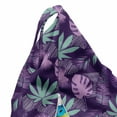 thumbnail image 5 of Tropical Lounger Chair Bag, Exotic Jungle Leaves Monstera Fan Palm Banana Island Coconut Tree Pattern, High Capacity Storage with Handle Container, Lounger Size, Purple and Seafoam, by Ambesonne, 5 of 5