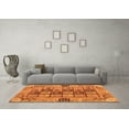 thumbnail image 3 of Ahgly Company Indoor Rectangle Abstract Orange Modern Area Rugs, 5' x 7', 3 of 4