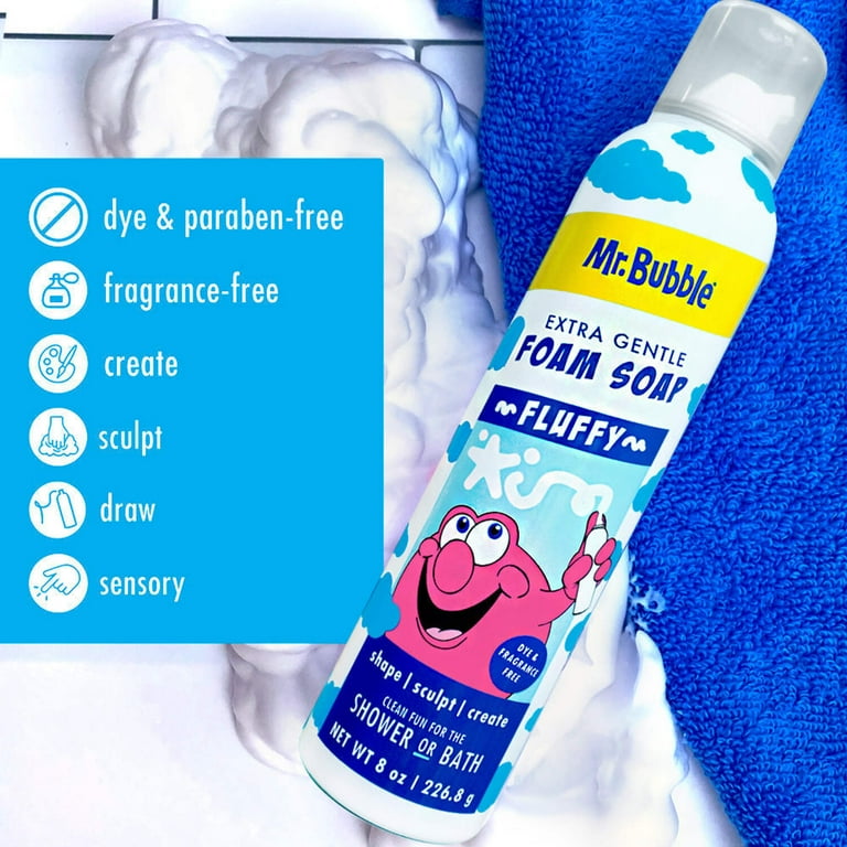 Mr. Bubble Extra Gentle Kids Foam Bath Soap, Unscented