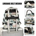 thumbnail image 3 of FORMRS Mini Backpack Purse for Women Quilted Travel Daypack Casual Shoulder Bag, Black Floral Cat Pattern, 3 of 7