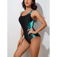 thumbnail image 5 of Alove Women Sport Bathing Suit Tummy Control Swimmer Printed One Piece Athletic Swimsuits, 5 of 7