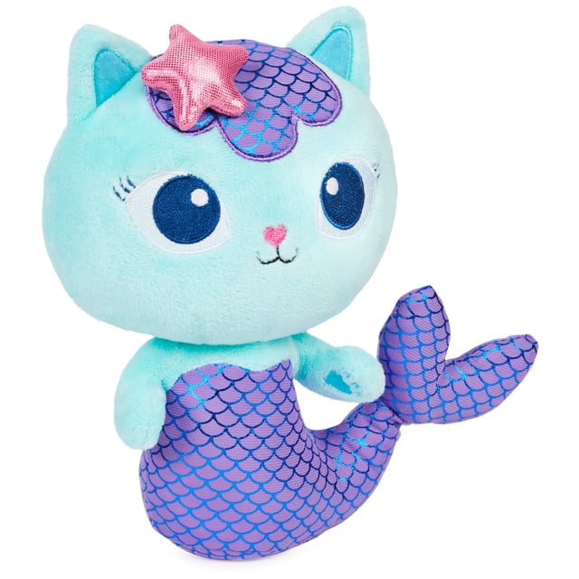 Gabbyâs Dollhouse, 8-inch MerCat Purr-ific Plush Toy, Kids Toys for Ages 3 and up gabby's dollhouse -