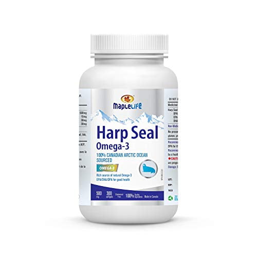 Harp Seal Oil 500mg best source of Omega-3 Fatty Acids - 300 Softgels