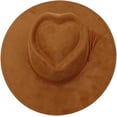 thumbnail image 3 of Wide Brim Fedora Hat for Men Women Big Rancher Felt Hat Boho Western Hat Flat Brim Hats, 3 of 6