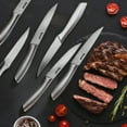 thumbnail image 6 of Hecef All-Steel Steak Knife Set of 6, High-Carbon Stainless Steel Serrated Edge Dishwasher safe Knives, 6 of 9