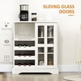 thumbnail image 4 of HOMCOM Buffet de Rangement avec Porte Coulissante en Verre, 4 of 10