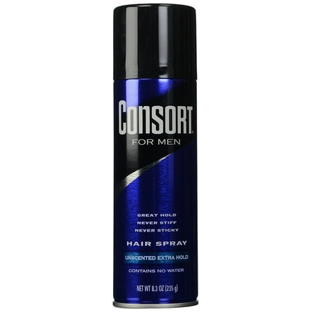 Consort Unscented Extra Hold Aerosol Hairspray - 8.3 (Best Styling Products For Men's Long Hair)