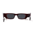 thumbnail image 4 of Rhinestone Tassel Jewel Chain Mod Rectangle Sunglasses Burgundy Black, 4 of 4