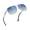 Silver Frame/Gradient Blue Lens, variant on Rectangle Polarized Aviator Sunglasses for Men Women Classic Pilot Sun Glasses (Black)