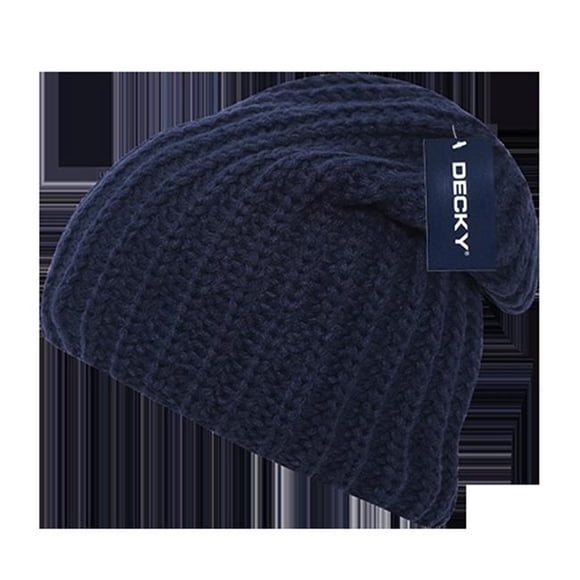 Decky Beanies 635-NVY Cozy Knit Cap - Navy
