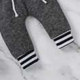thumbnail image 4 of Esho 3Pcs Newborn Baby Boys Little Bro/Dude Clothes Infant Letter Printed Romper Bodysuit +Long Pants +Beanie Cap Outfits Set For 0-18 Months, 4 of 5