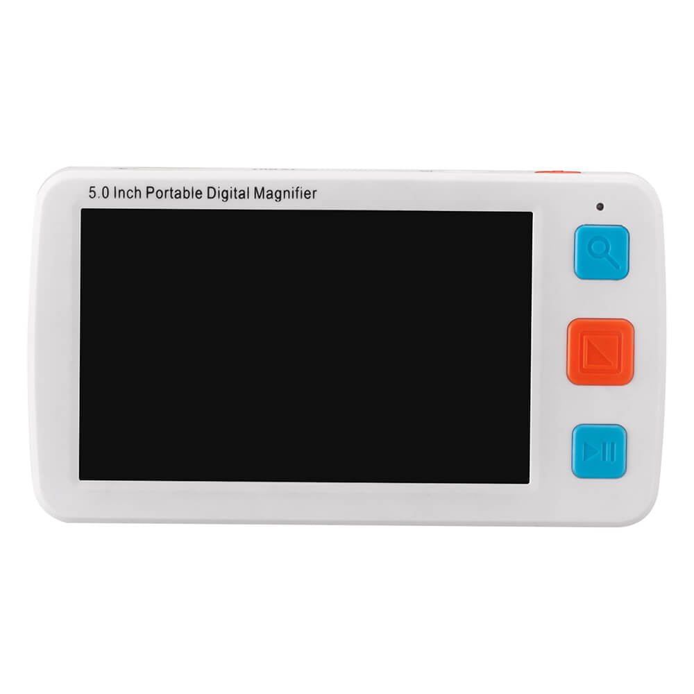 Tickas Magnifier,5.0 Inch Portable Digital Video Magnifier HD Colorful LCD Display Screen Low Vision Reading Aid with 17 Color Modes Support Output to TV with 4X/8X/16X/24X/32X Zoom Up for Seniors