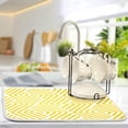 thumbnail image 5 of SKYSONIC Dish Drying Mat Yellow Stripes Water Absorbent Heat Resistant Drainer Mats Countertop Protection, 18 x 24 Inch, 5 of 7