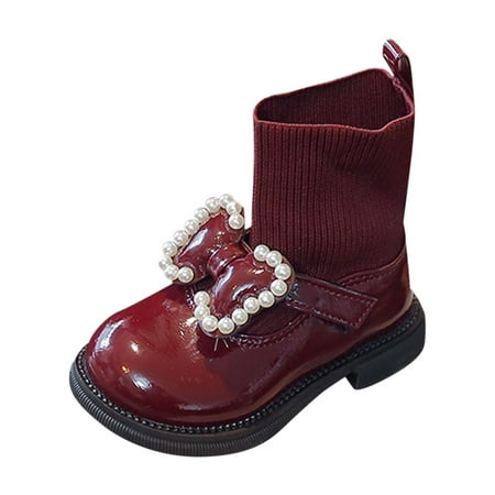 Bota De Criana Pearl Chain Korean Style Autumn Arrivals Exports Girls Boots 7 by Boots