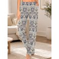 thumbnail image 5 of Pajama Pants for Women, Distressed Vintage Soft Breathable Sleepwear Lounge Pants with Pockets, 5 of 8