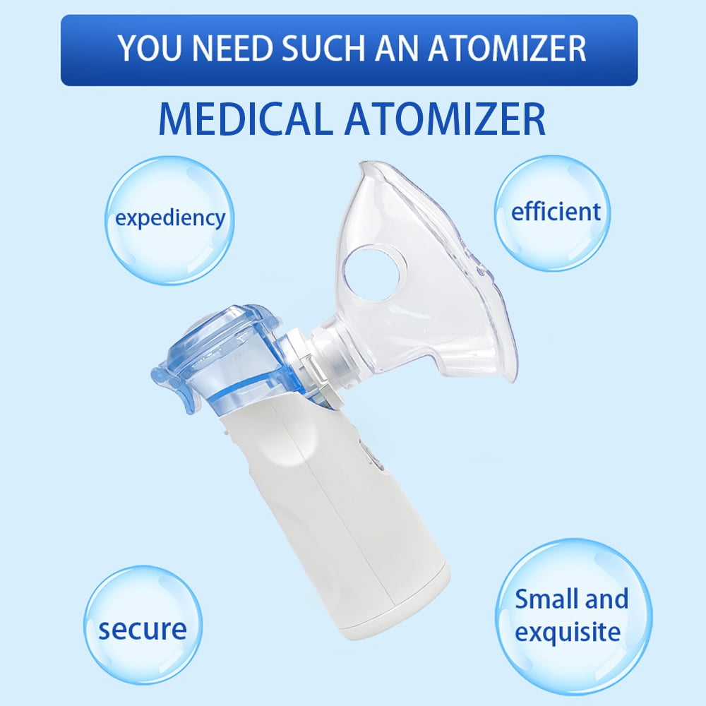 Portable Cool Mist Humidifier - 5 Micron Ultrasonic, USB/Battery Powered for Bedroom, Car, Office & Travel, Compact Personal Air Moisturizer (Blue)