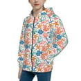thumbnail image 2 of Naloa Sea Creatures Teenage Zipper Hoodie, Long Sleeve Zip Up Hoodies Casual Jackets Tops for 7-12 Years-Medium, 2 of 6
