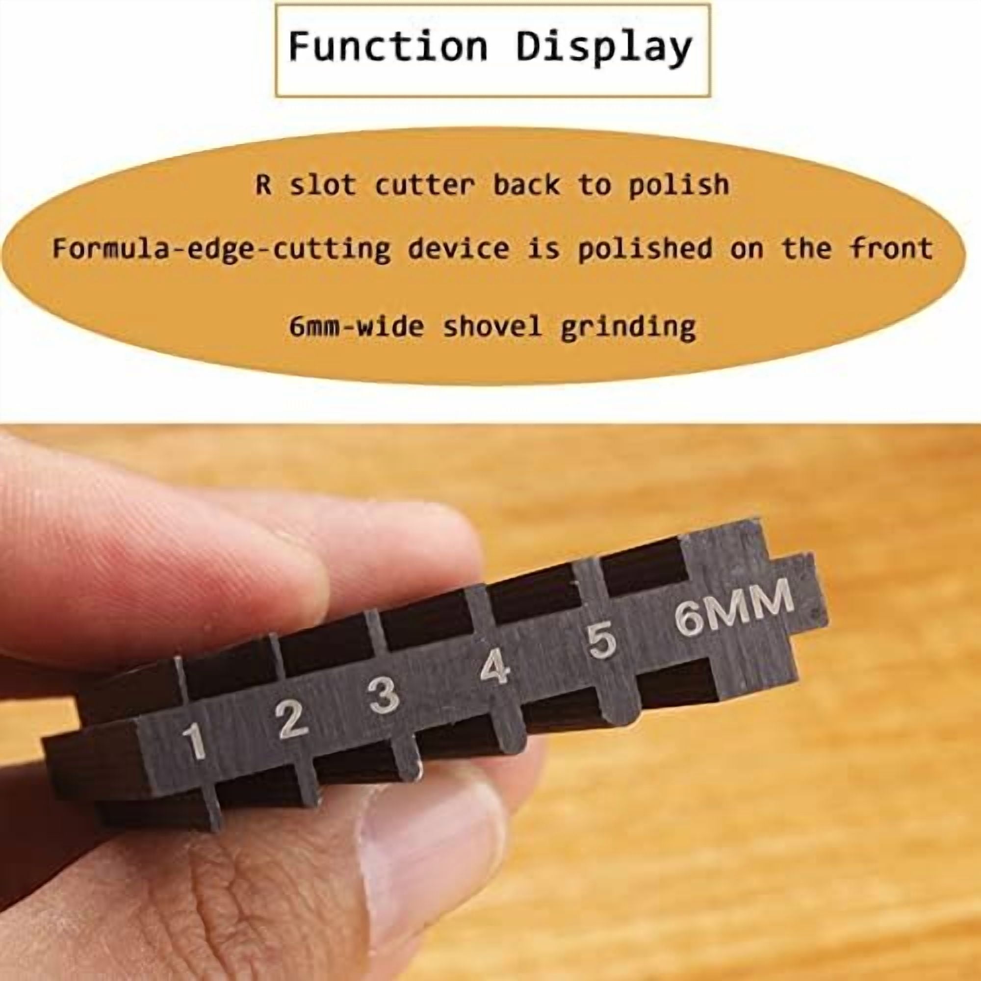 ABPETE Sharpener Guide For Leather Sharpener Leather Edger Bevelers Tool, Leather Beveler Sharpen Sharpener Guide Bevellers Trimmer Groovers Punche Helper Tool 6MM for Leather Cutter Head Sharpening