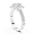 thumbnail image 3 of Zuwelria 1.29 Carat Beautiful Round Cut | D/VVS1 Moissanite Diamond Engagement Ring - Halo Bridal Ring - Promise Ring | 18K White Gold Over Sterling Silver | D/VVS1 Size 5, 3 of 8