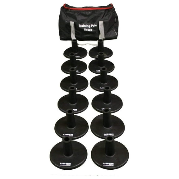 Weighted Bases for Agility Poles Training Set - Rubber - Set of 12