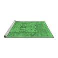 thumbnail image 2 of Ahgly Company Machine Washable Indoor Round Oriental Emerald Green Industrial Area Rugs, 3' Round, 2 of 4