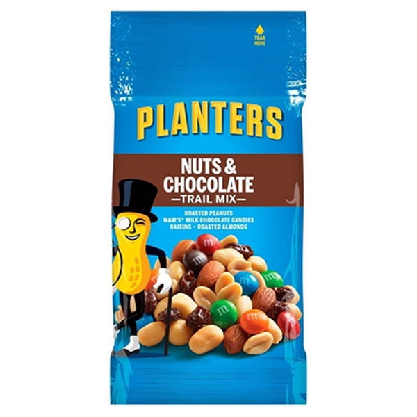 Planters Nuts & Chocolate Trail Mix 2 oz Bags Pack of 36