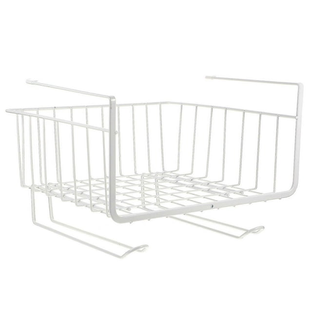 Under Shelf Storage Basket Under Cabinet Hanging Organizer with Tissue Holder
