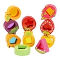 thumbnail image 2 of Bloques apilables de madera: juguete sensorial para que niños y niñas reconozcan las formas y los colores de frutas y verduras; entrenamiento del equi, 2 of 9