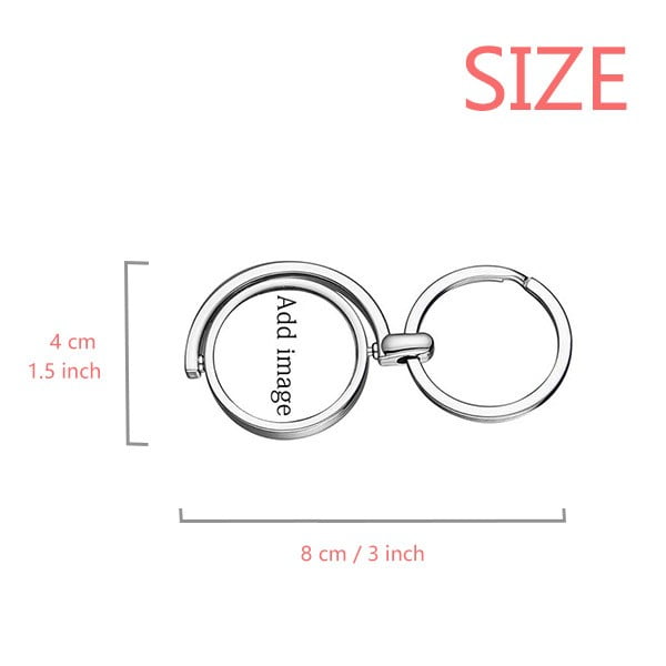 World's Okayest Grandson Best Quote Rotating Keychain Metal - Main Image