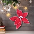 thumbnail image 4 of Christmas Artificial Poinsettia Flowers for Xmas Tree Decorations,9 Inches Jumbo Poinsettia Decor for Tree,Christmas Tree Garland Wreath Filler Ornaments for Home Party Xmas Decor, 4 of 7