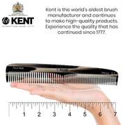 Kent 9T Fine Tooth and Wide Tooth Comb Detangler Hair Combs - Large Handmade and Saw-Cut Dressing Comb - Wet Hair Comb for Women and Durable Grooming Comb for Men Made in England