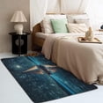 thumbnail image 3 of Sailboat Area Rugs for Bedroom Living Room - 6x9 ft - Starry Sky Carpet for Home Decor - Sea Patterned Decorative Indoor Large Rug - Washable & Soft & Non Slip & Low Pile Z&0479, 3 of 7