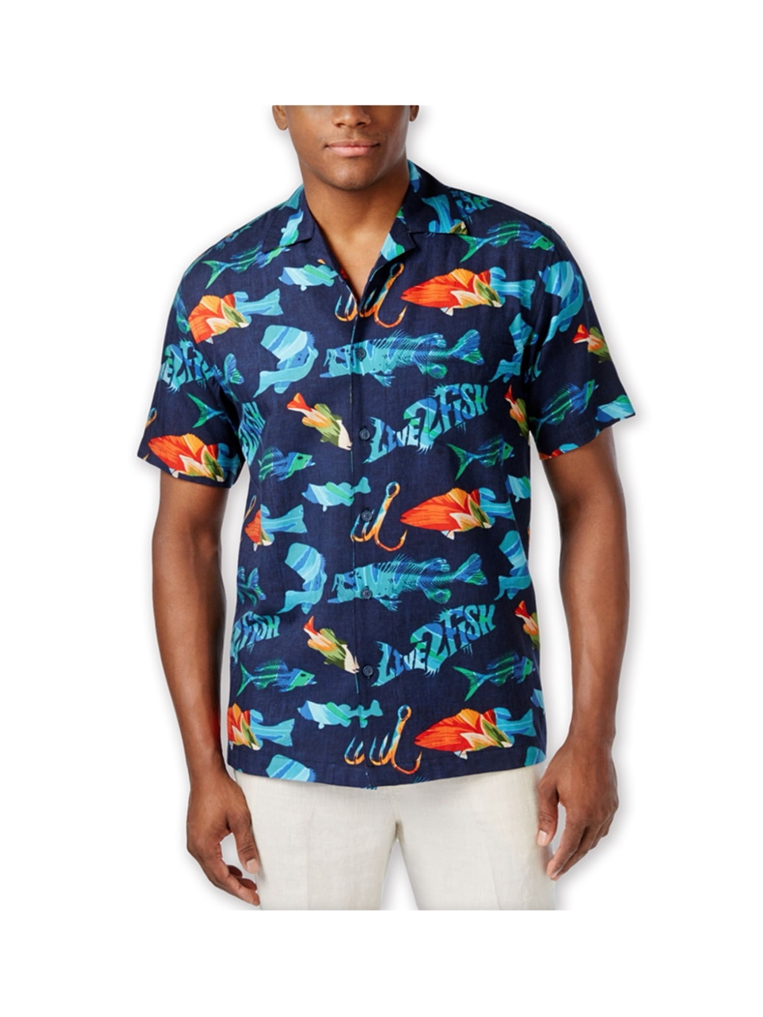 Newport Blue Mens Live To Fish Button Up Shirt blue LT Big & Tall Walmart Canada