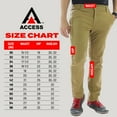 thumbnail image 4 of Access Men's Basic Casual Uniform Comfort Stretch Chino Pants (Dark Khaki, 54x32), 4 of 8