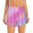thumbnail image 4 of Lsque Fun Rainbow Printed Women's Running Shorts with Liner Pockets,Elastic Quick Dry Workout Athletic Gym Yoga Shorts,Womens High Waist Shorts-X-Large, 4 of 9