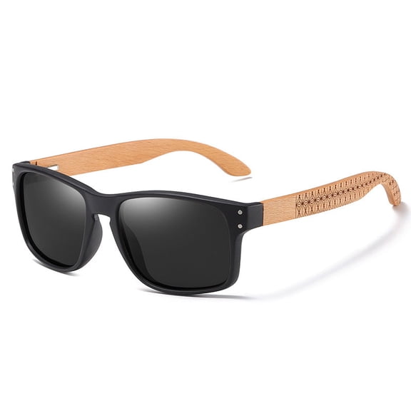 Bamboo Sunglasses for Men and Women, TAC Lens, Sports Style, Universal Fit, Customizable, 1 Pair